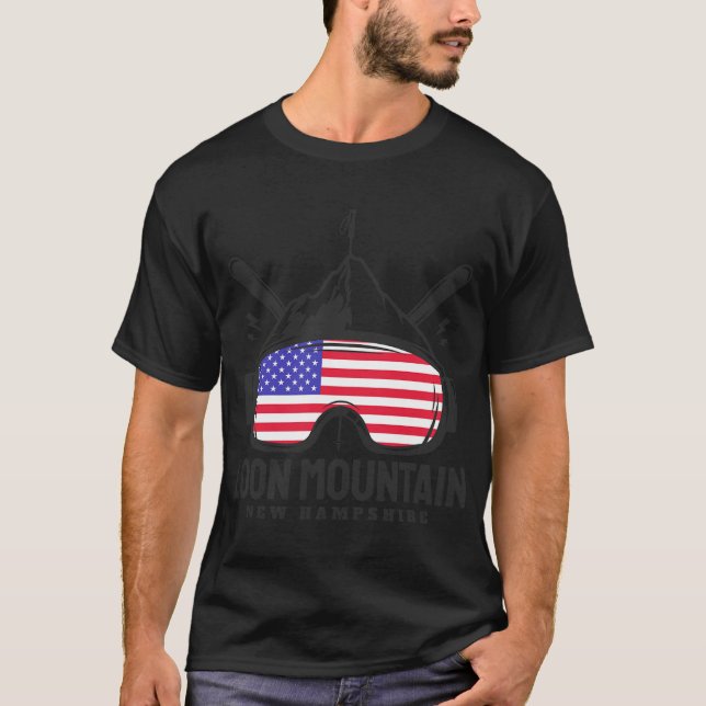 Camiseta Loon Mountain New Hampshire Usa Ski Retro Skiing  (Frente)
