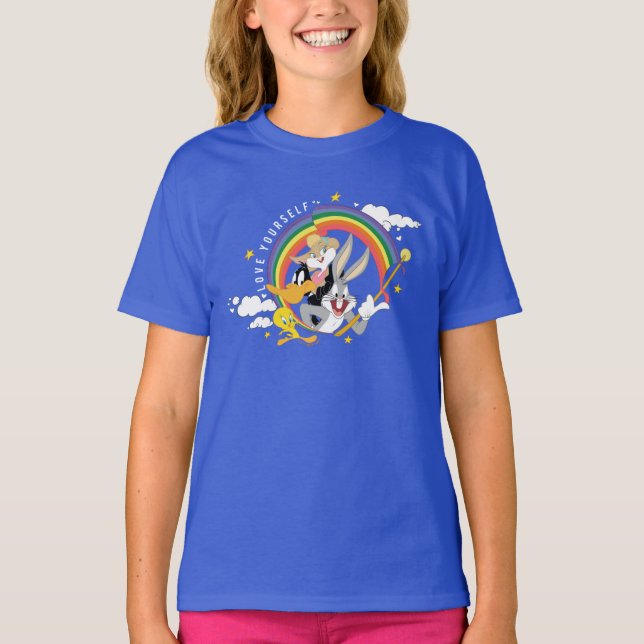 Camiseta LOONEY TUNES™ - Ame seu Crachá de Orgulho (Frente)