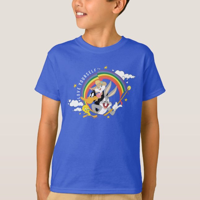 Camiseta LOONEY TUNES™ - Ame seu Crachá de Orgulho (Frente)
