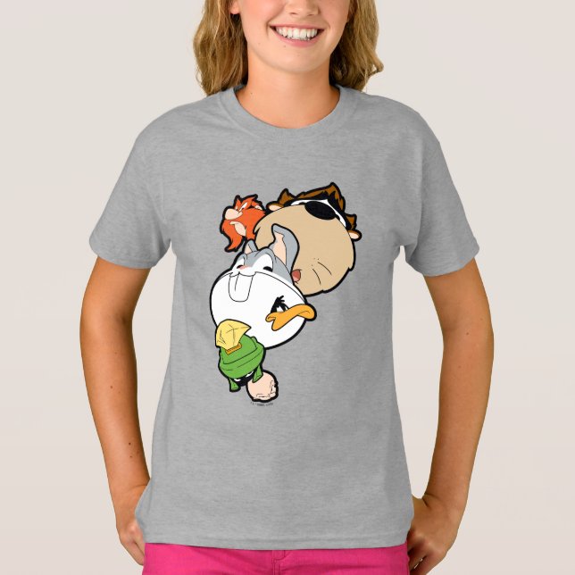 Camiseta LOONEY TUNES™ Estilizou Cabeças Grandes (Frente)