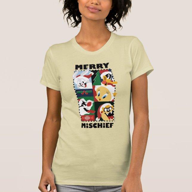 Camiseta LOONEY TUNES™ Holidy Feliz Mishead (Frente)