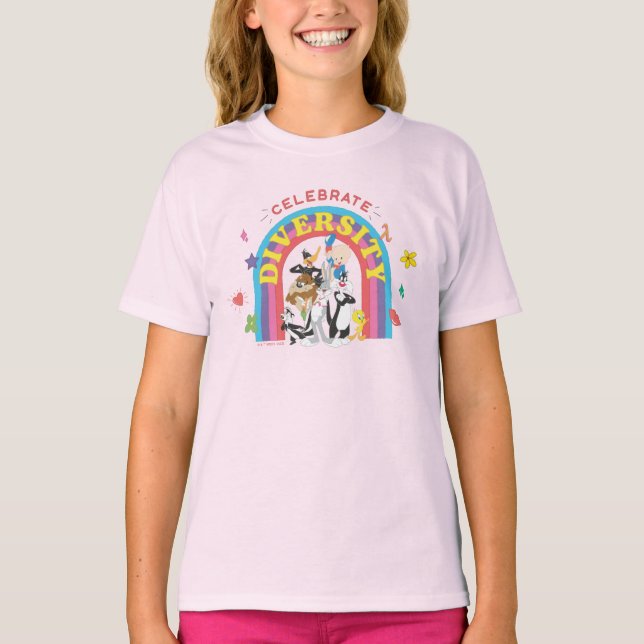 Camiseta LOONEY TUNES™ - Orgulho Diversidade Arco-íris (Frente)