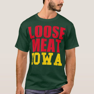 Camiseta Loose Meat Iowa Comida Sandwich Estado Favorito
