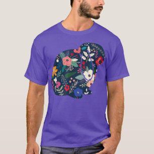 Camiseta Lop Floral Eared Rabbit Cujo Coelhinho Coelhinho é