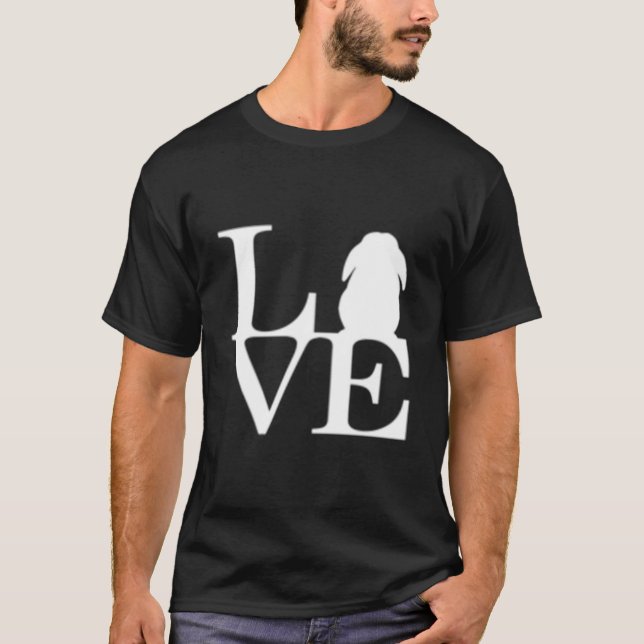 Camiseta Lop Rabbit I Love Bunnies (Frente)