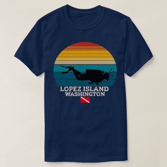 Camiseta Lopez Island US Island Diving (Frente do Design)