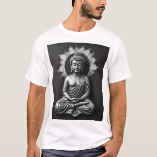 Camiseta Lord Buddha - Retrato de Arte do Carvão Sereno