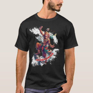 Camiseta Lord Hanuman - Deus Hindu DISTRESSE O Olho GRITADO