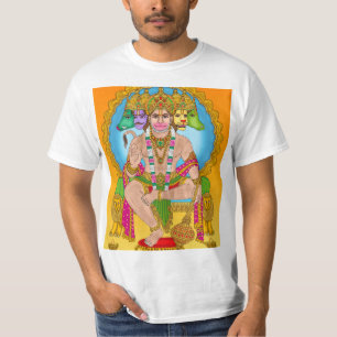 Camiseta Lord Hanuman T-Shirt Poderoso Hindu Devta Hanuma