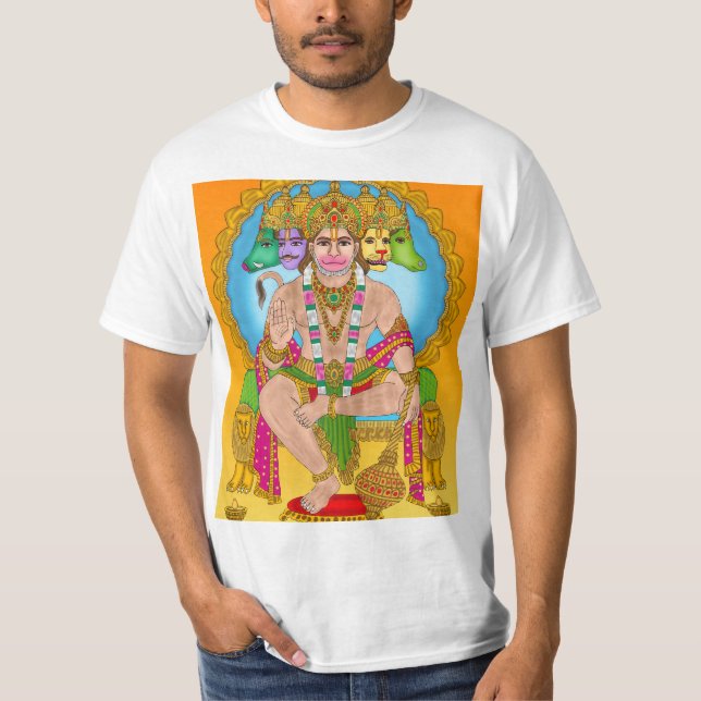 Camiseta Lord Hanuman T-Shirt | Poderoso Hindu Devta Hanuma (Frente)