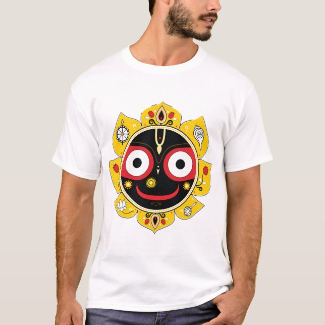 Camiseta Lord Jagannath Face Hindu Deity Spiritual (Frente)