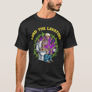 Camiseta LORD OF THE LAVATORY – Skeleton on Toilet Graphic 