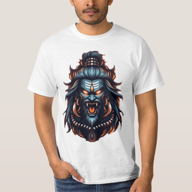 Camiseta Lord Shiva: A Tempestade da Destruição e do Poder" (Frente)