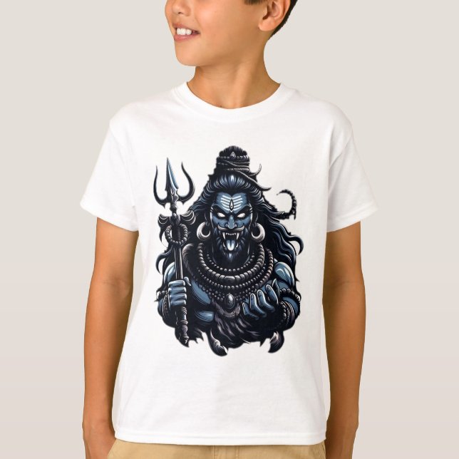 Camiseta Lord Shiva: A Tempestade da Destruição e do Poder" (Frente)
