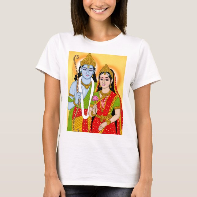 Camiseta Lord Sitaram T-Shirt – Devotional Wear for Daily & (Frente)