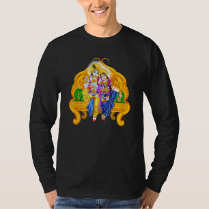 Camiseta Lorde Krishna E Devi Radha Meditação Hindu Deity
