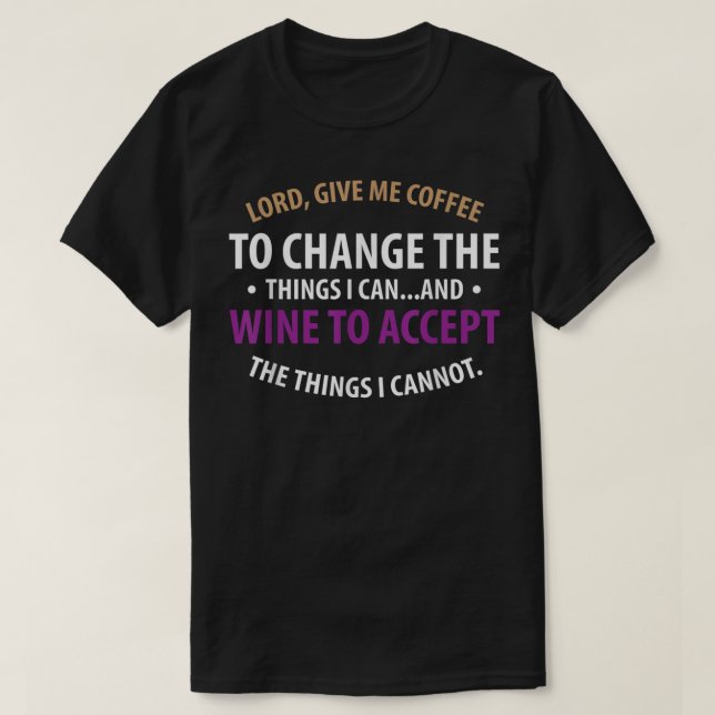 Camiseta Lorde, me dê café para trocar vinho para aceitar o (Frente do Design)