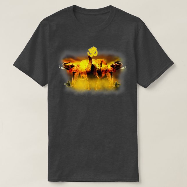 Camiseta Lorde Shiva Espiritualidade Meditação Elefante Yog (Frente do Design)