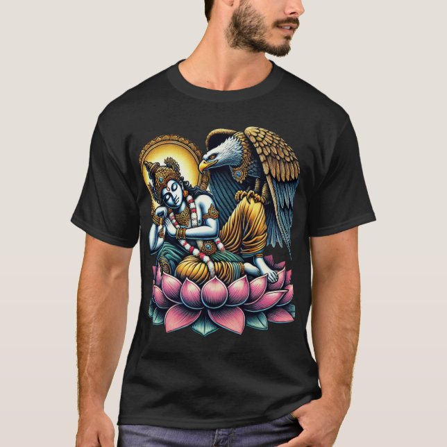 Camiseta Lorde Vishnu no Lotus na Cripta da Águia: Uma Fusã (Frente)
