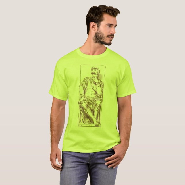 Camiseta Lorenzo de Medici Tomb, Michelangelo, meu desenho  (Frente Completa)