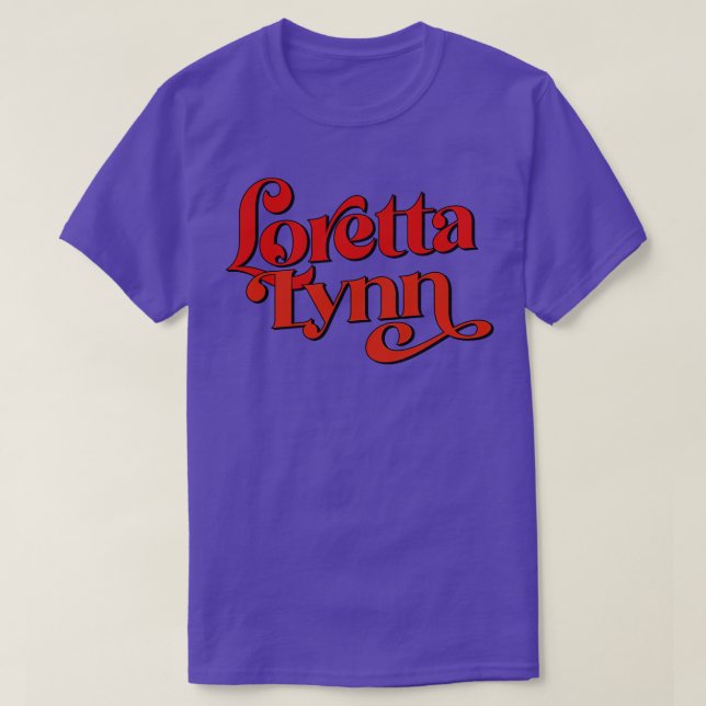 Camiseta Loretta Lynn 70s Style Country Fan Design (Frente do Design)
