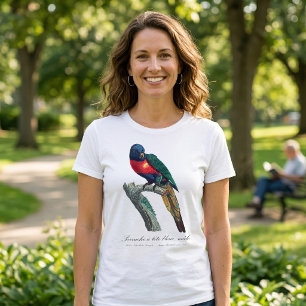Camiseta Loriqueet Arco-íris Macho, Trichoglossus Moluccanu