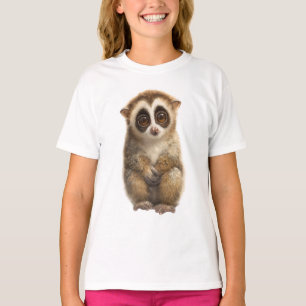Camiseta Loris Primatas Cute de Olhos Largos e Lentos para
