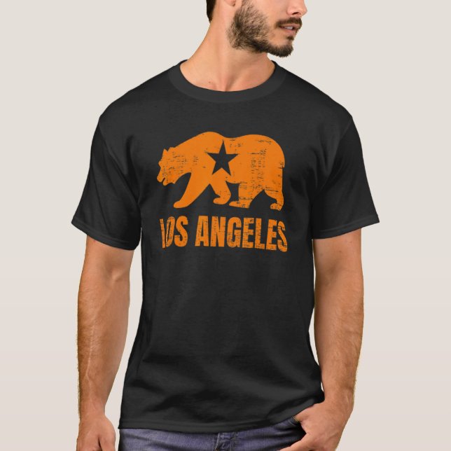 Camiseta Los Angeles California Bear aflita (Frente)