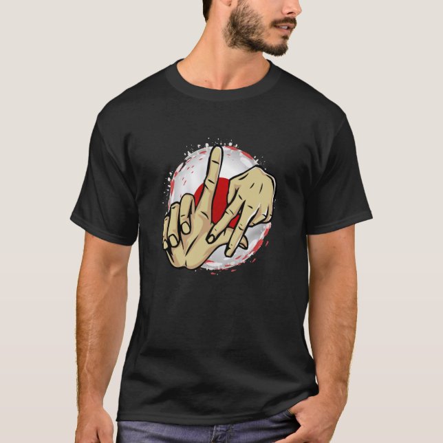 Camiseta Los Angeles California Chicano Japan Flag LA Hand  (Frente)