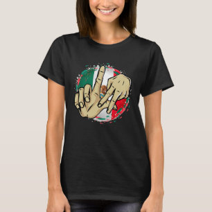 Camiseta Los Angeles California Chicano Mexico Flag LA Hand