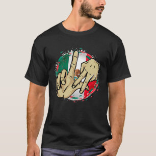 Camiseta Los Angeles California Chicano Mexico Flag LA Hand