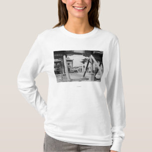 Camiseta Los Angeles, cena nova da rua de CA Chinatown
