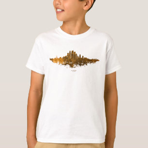 Camiseta Los Angeles City Skyline - Laranja