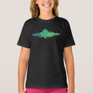 Camiseta Los Angeles City Skyline - Mint Green