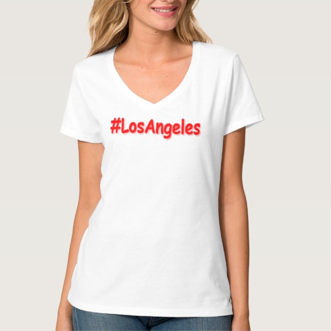 Camiseta "#Los Angeles" Design. Comprar Agora (Frente)