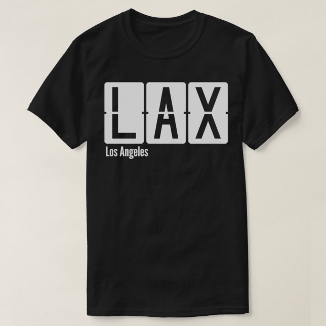 Camiseta Los Angeles LAX Airport Code (Frente do Design)