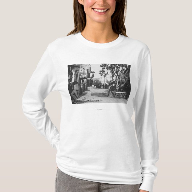 Camiseta Los Angeles, opinião de CA da rua de Olvera (Frente)