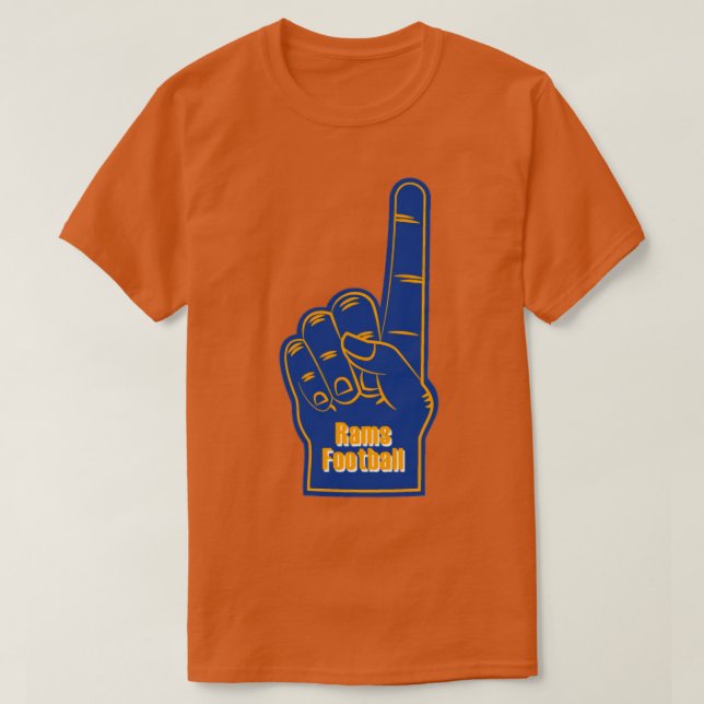 Camiseta Los Angeles Rams Foam Finger (Frente do Design)