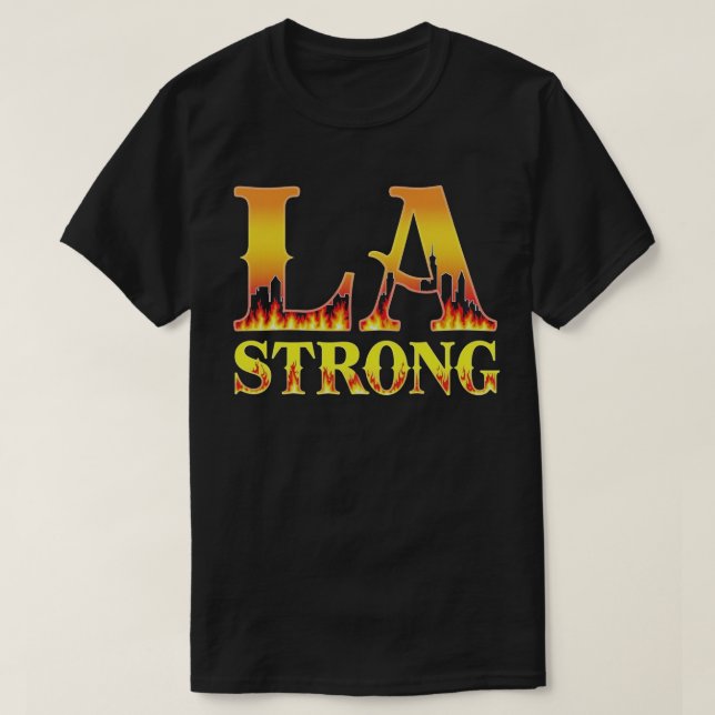 Camiseta Los Angeles Strong LA County Support (Frente do Design)