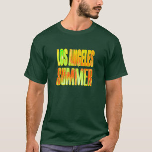 Camiseta "Los Angeles Summer Letter Yellow Orange Shirt"