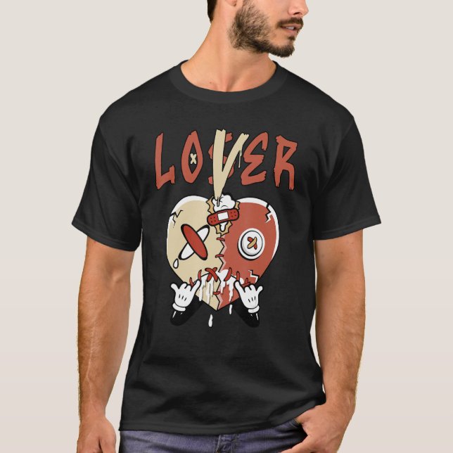 Camiseta Loser Brown Orange  Heart Dripping For Men Women (Frente)