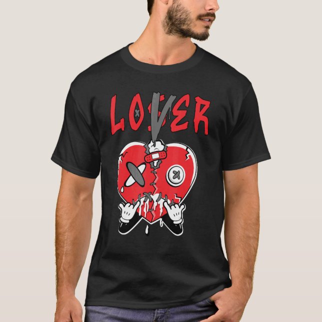 Camiseta Loser  Heart Dripping Retro Infrared 4s Matching (Frente)