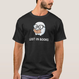Camiseta Lost in Books – Cute Fluffy Character