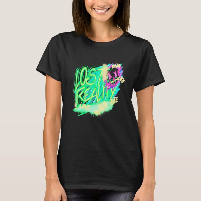 Camiseta Lost Reality Rave EDM House Music Techno Music Fes (Frente)