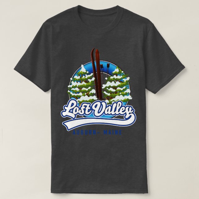 Camiseta Lost Valley Auburn Maine ski (Frente do Design)