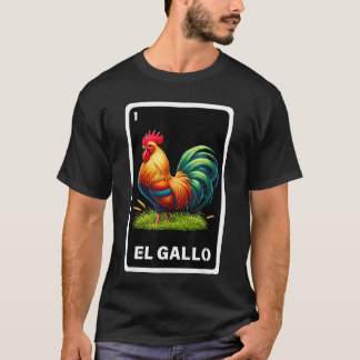 Camiseta Loteria Bingo Gameraditional El Gallo Meican Galo