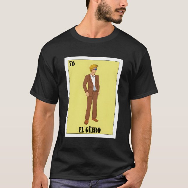 Camiseta Loteria Cara Loura Espanhola Presente no México El (Frente)