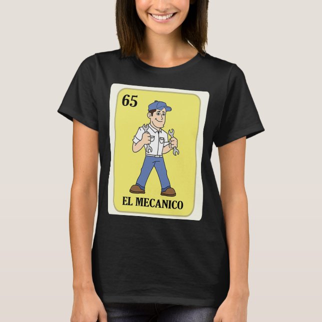 Camiseta Loteria Mecânica Espanhola El Mechanico Bingo Game (Frente)