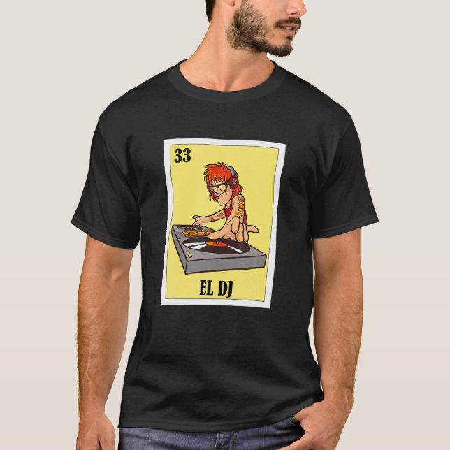 Camiseta Loteria Mexicana El Dj, Jogo De Cartão Bingo (Frente)