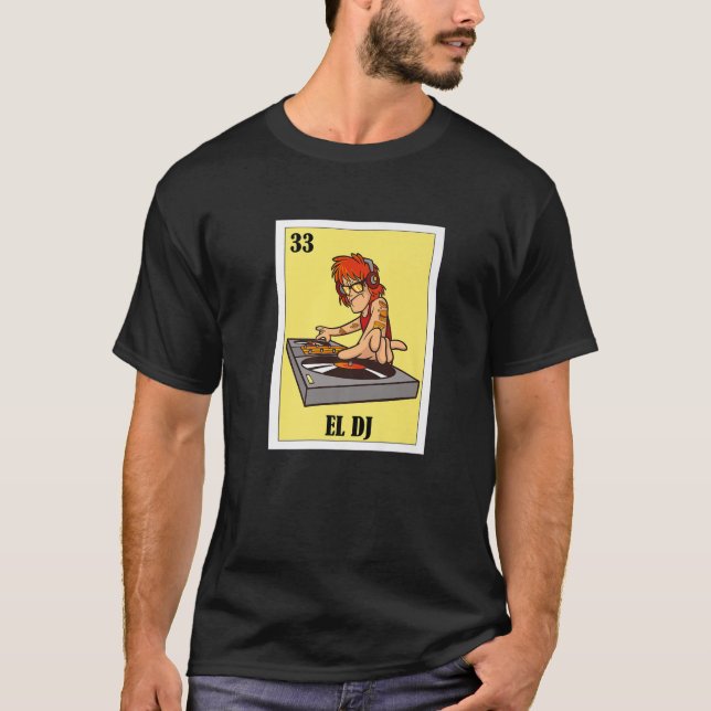 Camiseta Loteria Mexicana El Dj, Jogo De Cartão Bingo (Frente)
